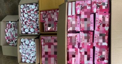 执法人员马泰边境侦破 充公逾9万走私化妆品