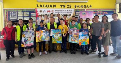 狮子会劳勿和平海报绘画赛 中竞邓国鸿夺冠