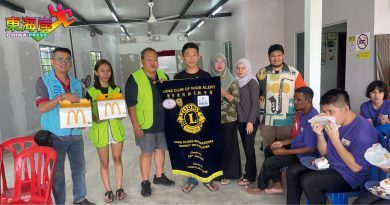 劳勿消防赈灾狮子会 送暖特殊童康复中心