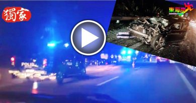 独家丨加叻大道车祸黑区  轿车猛撞罗厘 变废铁