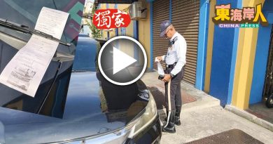 独家丨文冬榴梿季游客涌入  违规停车 交警开罚单