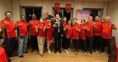 朱盖中区狮子会开大会    钟宝贤赞助活动新T-恤