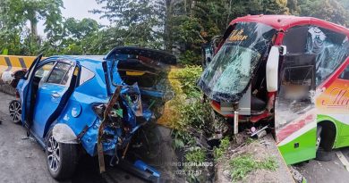 云顶下山路段3车相撞 旅巴载20越南游客 无人重伤