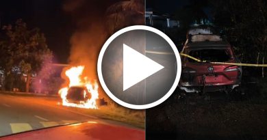 盂兰节惊见“真车”起火 休旅车突燃烧吓坏民众