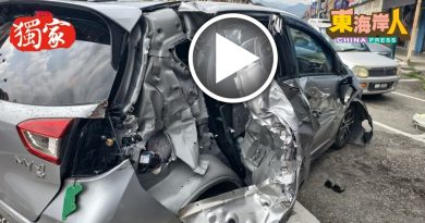 独家丨文冬市区  4车连环撞   肇事司机撞后逃   1人伤