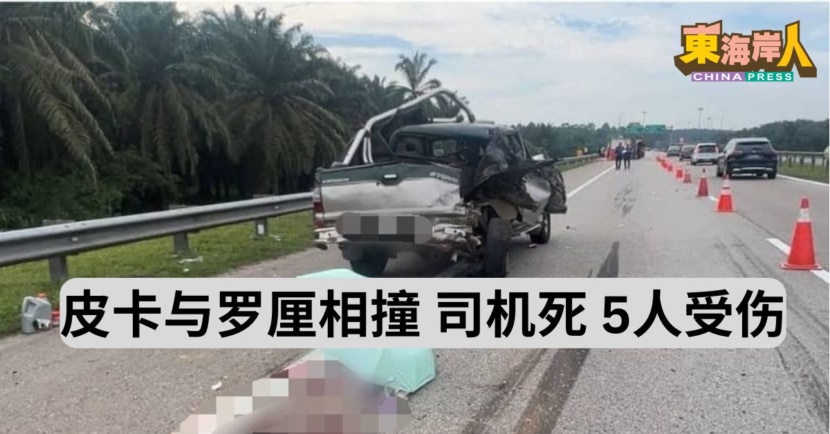 皮卡与罗厘相撞 司机死 5人受伤