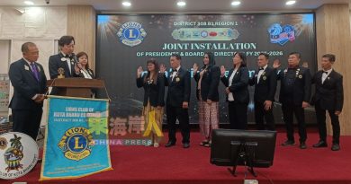 狮子会第一专区7分会 会长就职 秉持使命服务