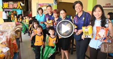 玻璃口华小庆儿童节   学生爽吃快餐  领恩物