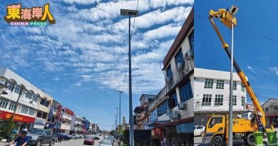 直凉吉拉央要道商区 逐步更换太阳能路灯