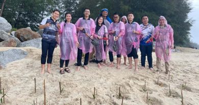 登青运与PABM筹委会    督珍峇海滩栽种200棵树